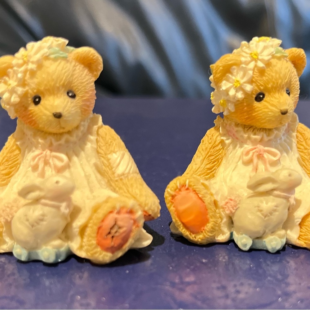Enesco Yellow and White Bear Figurines